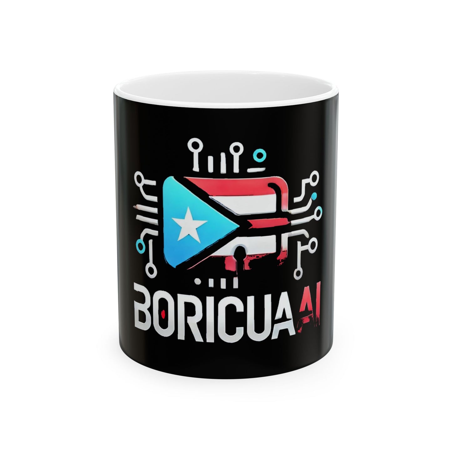 Ceramic Mug - BORICUA AI Coffee Cup (11oz, 15oz)