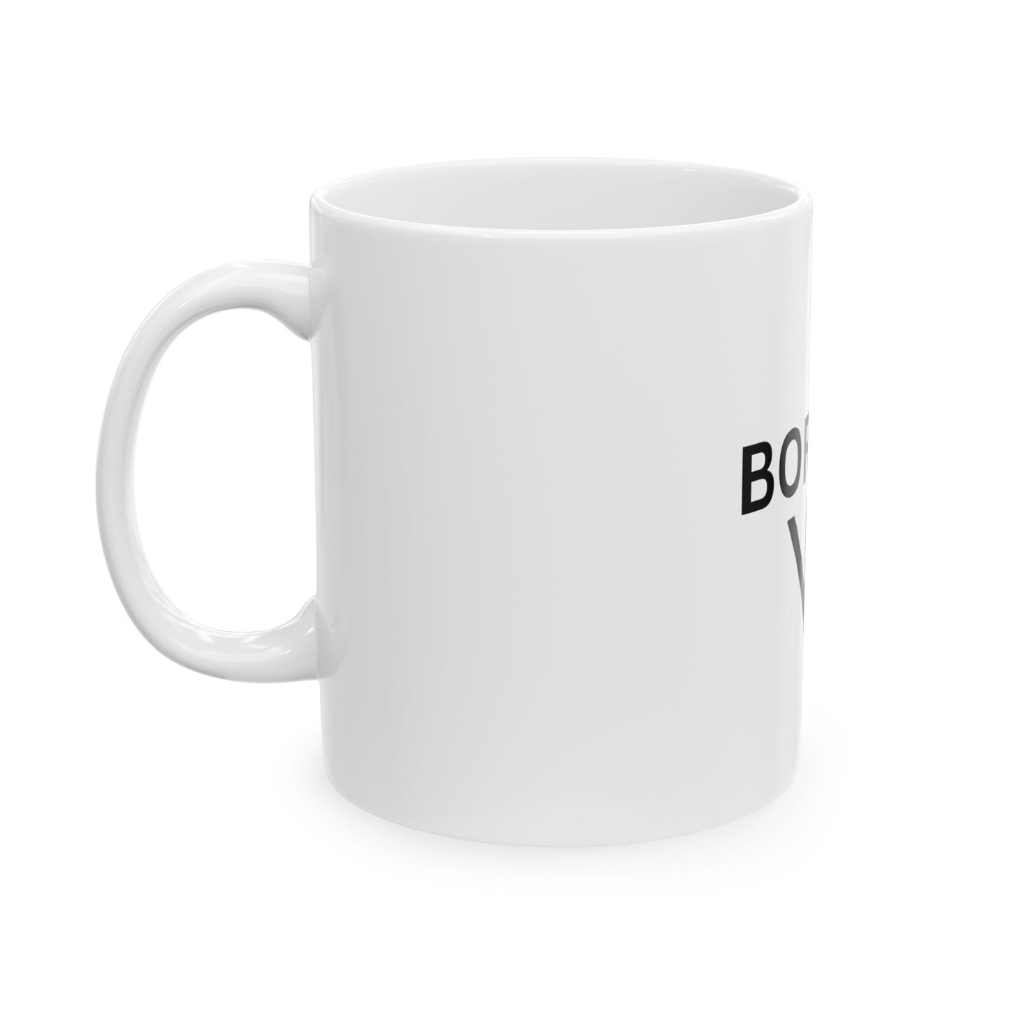 Ceramic Mug - Boricua VIP White Mug (Black Logo)