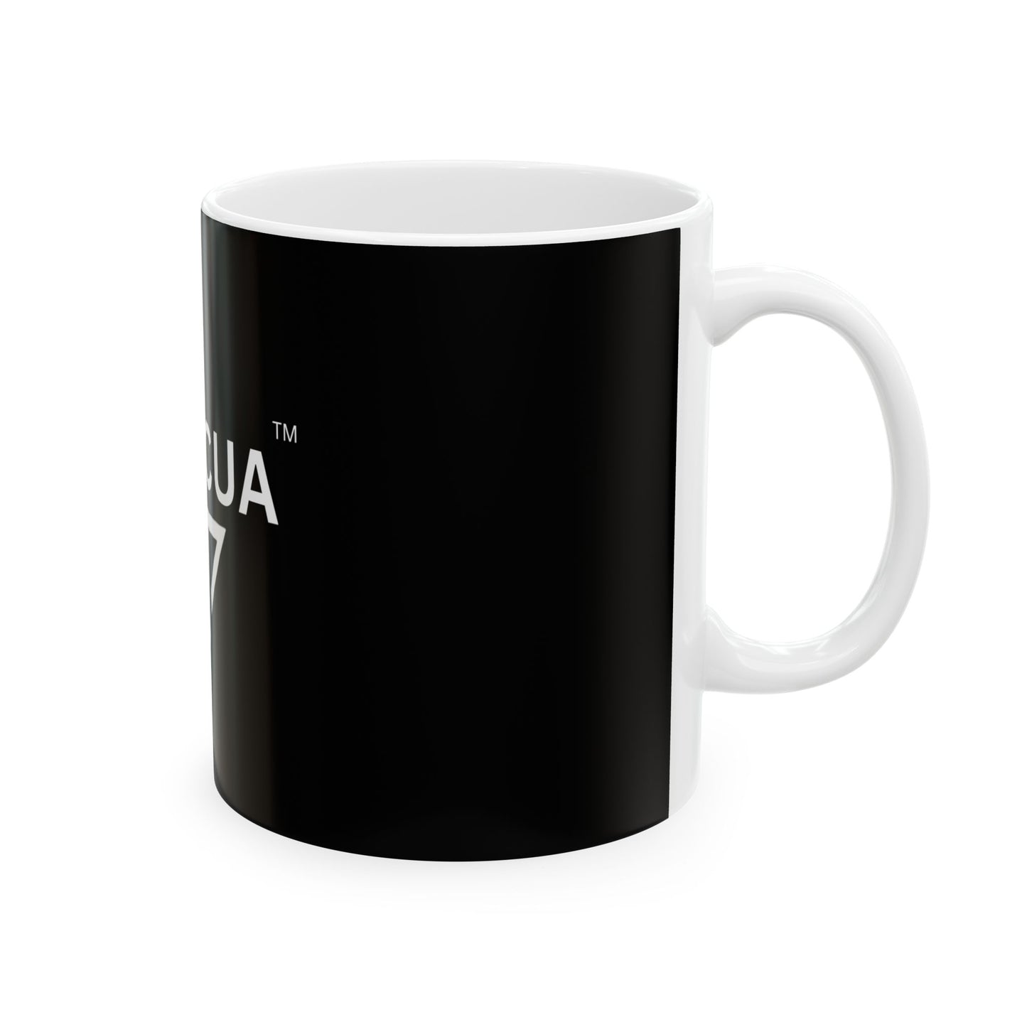 Ceramic Mug - Boricua VIP Black Mug with White Logo